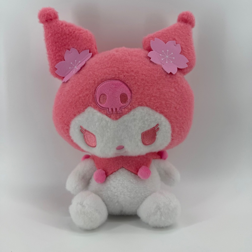 Sanrio Kuromi Sakura Series Pink White Plush 13.3in Round 1 Exclusive